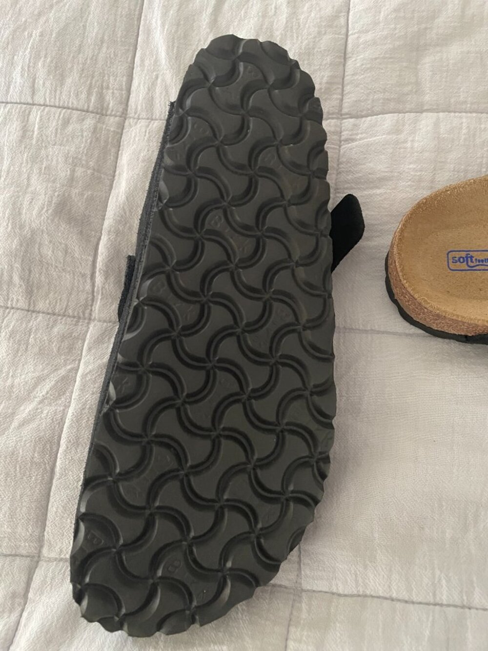 NWOT Women's Black Suede Birkenstock Bostons - Narrow Fit - Picture 7 of 7